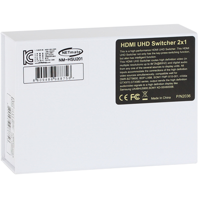 강원전자 넷메이트 4K 60Hz HDMI 2.0 2:1 선택기