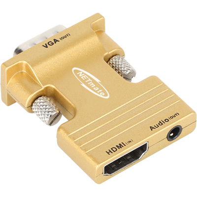 강원전자 넷메이트 NM-HV045 HDMI to VGA(RGB)+Stereo 컨버터(젠더 타입/무전원)