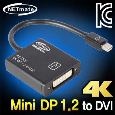 강원전자 넷메이트 NM-MDD01 Mini DisplayPort 1.2 to DVI 컨버터(무전원)