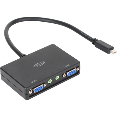 강원전자 넷메이트 Mini DisplayPort to 2xVGA 분배기