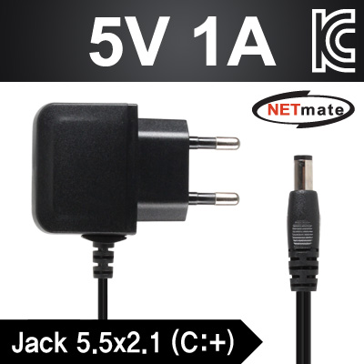 강원전자 넷메이트 NM-P5151 DC 5V 1A SMPS 아답터[5.5x2.1mm(C:+)]