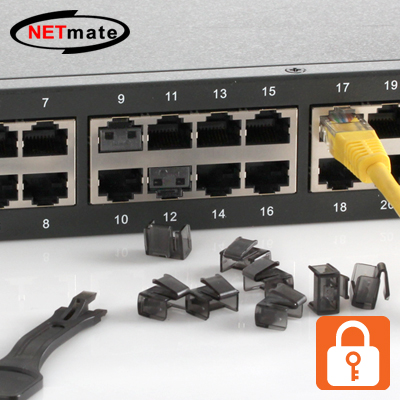 강원전자 넷메이트 RJ-45 포트 잠금장치(블랙)