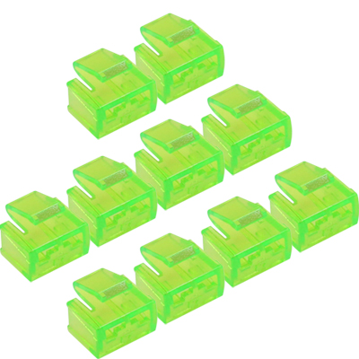 강원전자 넷메이트 RJ-45 포트 전용 보안 커넥터(그린/10개)