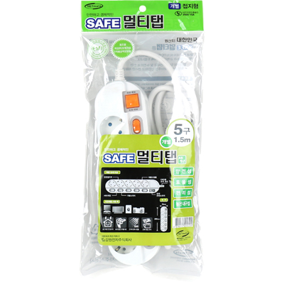 강원전자 넷메이트 SAFE 멀티탭 5구 개별 접지 1.5m