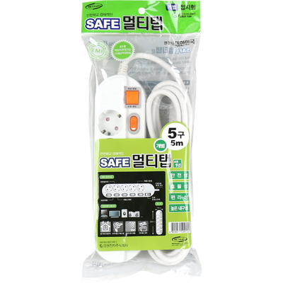 강원전자 넷메이트 SAFE 멀티탭 5구 개별 접지 5m