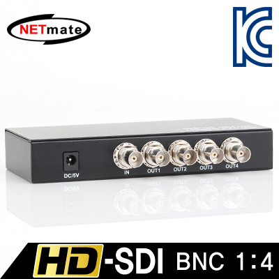 NETmate NM-SDS14 HD-SDI 지원 BNC 1:4 분배기
