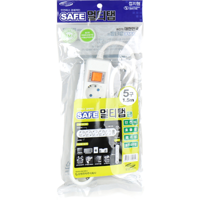 강원전자 넷메이트 SAFE 멀티탭 5구 접지 1.5m