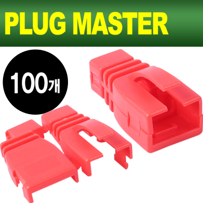 강원전자 플러그마스터 RJ-45 조립형 통부트(6mm/레드/100개)