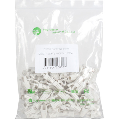 강원전자 플러그마스터 RJ-45 락(Lock) 부트(6mm/화이트/100개)