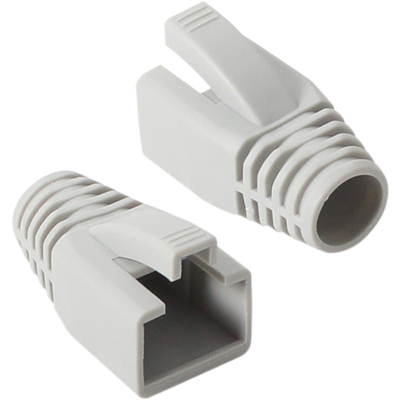강원전자 플러그마스터 RJ-45 CAT.7/6A 통부트(8mm/그레이/100개) NM-SR014G