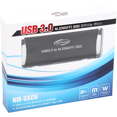 강원전자 넷메이트 NM-SSC6 USB3.0 M.2(NGFF) SSD 케이스(SSD미포함)