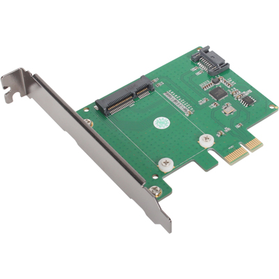 강원전자 넷메이트 NM-SSP1 Mini SATA SSD 하이브리드 디스크 PCI Express 카드(Asmedia)