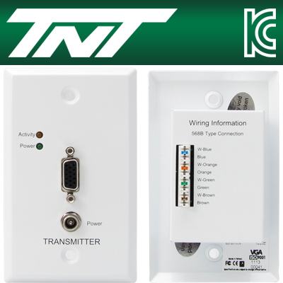 강원전자 TNT NM-TNT01 월 플레이트 VGA 1:1 리피터(110 IDC)(300m).