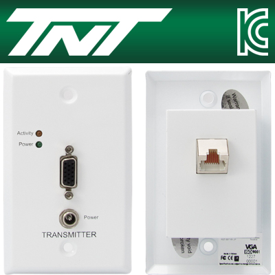 강원전자 TNT 월 플레이트 VGA 1:1 리피터(RJ-45)(300m)