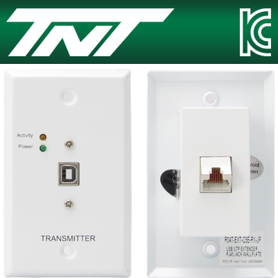 강원전자 TNT 월 플레이트 USB BF-AF 리피터(RJ-45)(45m)