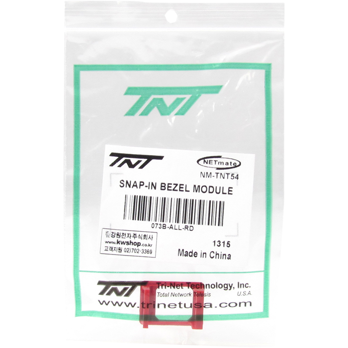 강원전자 TNT NM-TNT54 멀티미디어 마운팅 판넬용 스냅인 모듈 가이드(레드)