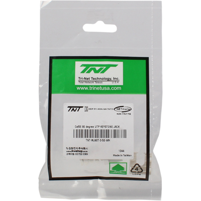 강원전자 TNT CAT.5E UTP 스냅인 키스톤잭 모듈(90도)