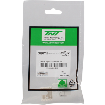 강원전자 TNT CAT.5E UTP 스냅인 키스톤잭 모듈(180도)