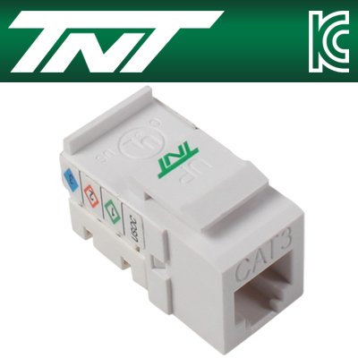 TNT NM-TNT91 CAT.3 UTP 스냅인 키스톤잭 모듈(90°)