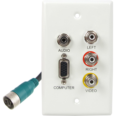 강원전자 TNT RGB+스테레오 or 3RCA 월 플레이트 분리형(배관용) 케이블 25m NM-TNTA25S8