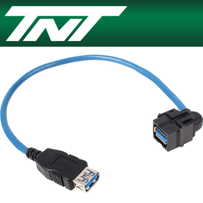 강원전자 TNT NM-TNTG05 USB3.0 AF/AF 스냅인 멀티미디어 케이블 타입 모듈 0.3m