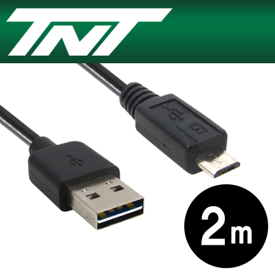 강원전자 TNT USB2.0 양면인식 마이크로 5핀 케이블 2m