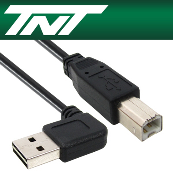 TNT NM-TNTR07 USB2.0 양면인식 ㄱ형 AM-BM 케이블 2m