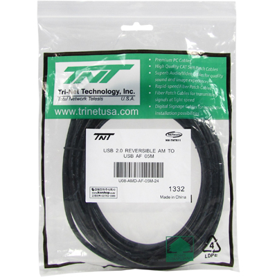 강원전자 TNT NM-TNTR11 USB2.0 양면인식 AM-AF 연장 케이블 5m