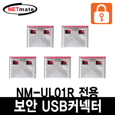 강원전자 넷메이트 USB 전용 보안 커넥터(레드/5개)