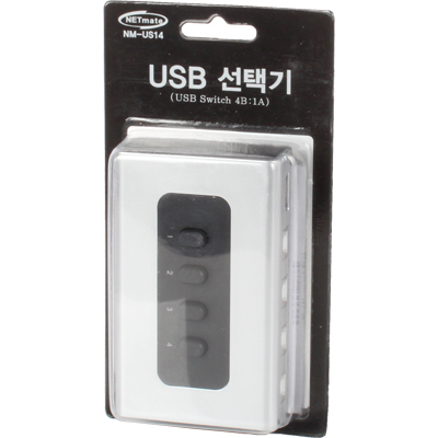 강원전자 넷메이트 NM-US14 USB2.0 4B:1A 수동선택기(벽걸이형)