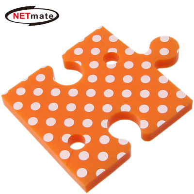 NETmate NMA-LM30 퍼즐 이어폰 줄감개(꼬임방지 선 정리기)(오렌지)