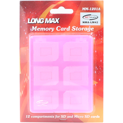 강원전자 넷메이트 NMA-LM42 MicroSD+SD 메모리카드 케이스(12매/레드)
