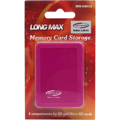 강원전자 넷메이트 NMA-LM45 MicroSD+SD 메모리카드 케이스(4매/레드)