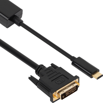 강원전자 넷메이트 NMC-CD05 USB3.1 Type C to DVI 컨버터(케이블 타입/무전원/Alternate Mode)