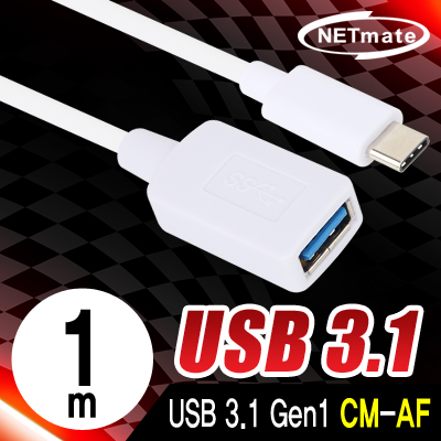 강원전자 넷메이트 USB3.1 Gen1 CM-AF 케이블 1m (화이트)