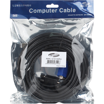 강원전자 넷메이트 NMC-G16100PU KVM 2 in 1 케이블 10m (RGB, USB)