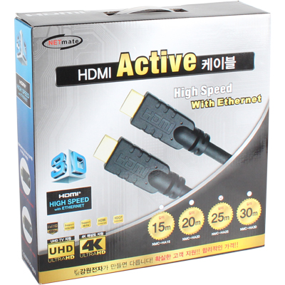 강원전자 넷메이트 NMC-HA20 HDMI 1.4 Active 케이블 20m (FullHD 3D)