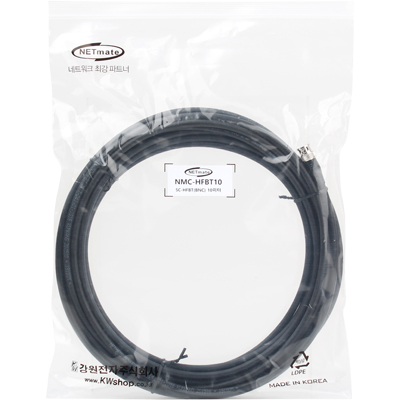 강원전자 넷메이트 5C-HFBT BNC-BNC 동축 케이블(동복강선/4합/75ohm) 10m