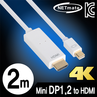 강원전자 넷메이트 NMC-MDH2 Mini DisplayPort 1.2 to HDMI 케이블 2m