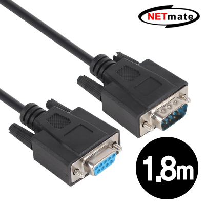 강원전자 넷메이트 9핀 연장 M/F 케이블 1.8m (블랙)