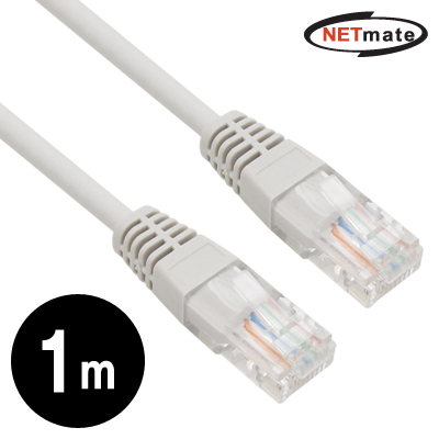 강원전자 넷메이트 NMC-U510G CAT.5E UTP다이렉트 케이블(그레이) 1m