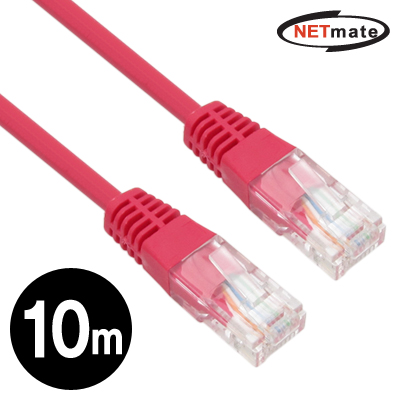 강원전자 넷메이트 NMC-U510R CAT.5E UTP 다이렉트 케이블(레드) 10m