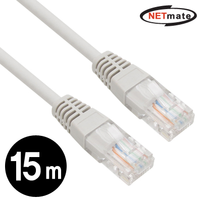 강원전자 넷메이트 CAT.5E UTP다이렉트 케이블(그레이) 15m