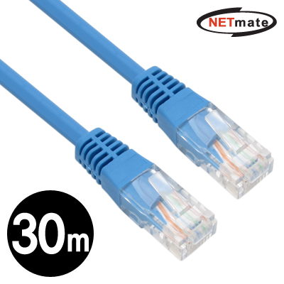 강원전자 넷메이트 CAT.5E UTP 다이렉트 케이블(블루) 30m NMC-U530BL