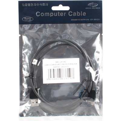 강원전자 넷메이트 NMC-UB10N2 USB3.0 MicroB 케이블 1m (블랙)