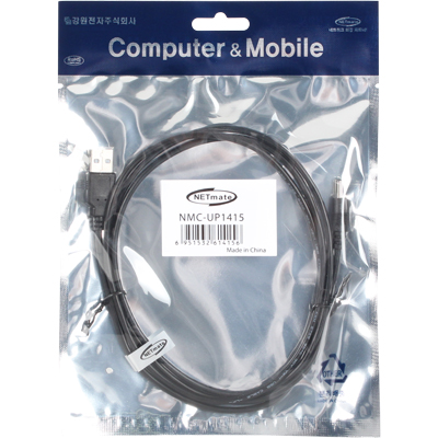 강원전자 넷메이트 USB 전원 케이블 1.5m (3.5x1.4mm/18W/블랙)