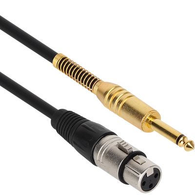 강원전자 넷메이트 XLR 캐논(F)-TS(5.5 Mono) 마이크 케이블 3m