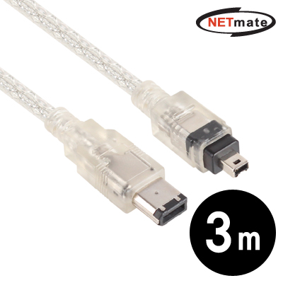 NETmate NMCA-64M30 IEEE1394 6-4 케이블 3m