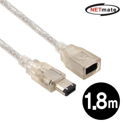 NETmate NMCA-6F18 IEEE1394 6핀 연장 케이블 1.8m