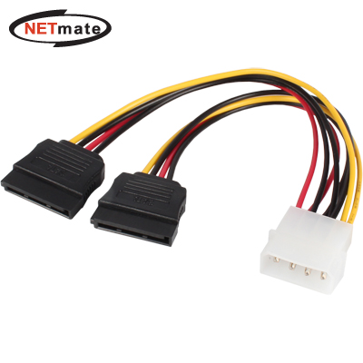 강원전자 넷메이트 NMP-ST52 IDE 4핀 to SATAx2 전원 케이블